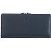 DUDU Portafoglio Donna Grande Vera Pelle con Protezione RFID, Porta Carte di Credito con Portamonete Borsellino Clic Clac, Portafogli Porta Banconote Colorato Navy