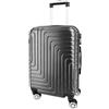 R.Leone Valigia da 1 Fino a Set 4 Trolley Rigido grande, medio, bagaglio a mano e beauty case 8 ruote in ABS 950 (M Medio, Grigio)