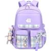 Lengender Zaino per Bambini Grande Capacità, Zaino Leggero della Scuola Elementare, Zaini Ragazze Cartone Animato Carino (Viola)