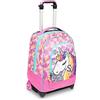 SJ GANG STYLE JAM GANG Big Trolley 3 in 1 Zaino con Cross-Over System, Unisex - Bambini e ragazzi, Rosa (Unicorn), Taglia Unica