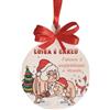 Faltec Pallina di Natale Personalizzata, Decorazione Rotonda con Coppia Umoristica, Addobbo Natalizio per Interni con Frase 'L'amore è supportarsi a vicenda'