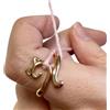 Kanika Jewelry Trove Purr-fectly Crafted Sterling Silver Cat Crochet Ring for Knitting Enthusiasts (Copper)