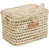 Bohome Living - Baule Contenitore in Vimini Intrecciato, Cesto Portaoggetti, Portabiancheria, Decorazione Boho Chic (30cm)
