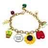 Handmade Bracciale Catena Acciaio Oro con Charms Mago di Oz pe Maestre | Idea Regalo Maestre, in Acciaio, Ciondoli Fatti a Mano
