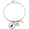Handmade Bracciale bangle in acciaio sagoma Alice inspired