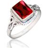 NIJEWELED 925 Sterling Silver Dailywear Ring for Office Women, friend, Attractive Ring Jewelry for Any Occasion (US Ring size 7, Ruby)
