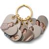 Fanery Sue Portachiavi Personalizzato in Pelle a Forma di Cuore - Portachiavi Personalizzabile con Foto e Testo - Regalo per Compleanno, Festa della Mamma, Festa del Papà per Donna, Uomo, Mamma, Papà