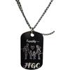 Generico Creatività Incisa: ciondolo per collana portachiavi piastrina alluminio personalizzabile, medaglietta militare alluminio nero