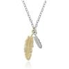 Meissa Piume Collana pendente per le donne 925 Sterling Silver Tiny oro piuma ciondolo Charm Choker impilabile stratificazione Collana Delicato regalo minimalista per lei