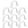 Mewutal 10 fascette per tubi a forma di U, 2 fori, cinghie per condotto, in PVC, per tubi dell'acqua, cavi e tubi (ID 30 mm, 1-1/5 pollici)