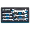 Capri Tools Set di chiavi a testa aperta Slim mini, metriche, da 3,2 a 13 mm, 6 pezzi