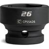 Capri Tools Bussola Stubby Impact da 26 mm, attacco da 1/2, 6 punti, metrico