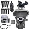 UYTGFO Adatto for Husqvarna 445 450 for Rancher 445e 450e II Motosega Parti di ricambio Kit guarnizione collettore di aspirazione pistone cilindro Nikasil da 42 mm