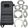 UYTGFO Misura for Stihl BR400 BR420 BR380 SR420 SR400 Set completo di guarnizioni 4203 140 0602 Silenziatore di scarico del ventilatore