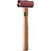 THOR Martello rotondo in rame rosso con manico in legno, 22 x 63 mm, 250 g