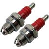 UYTGFO Adatto for candela a tre poli L7T elettrodo a 2 tempi motore decespugliatore a benzina 2500 3800 4500 5200 Accessori di ricambio(2pcs red)