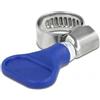 Delock Fascetta stringitubo in acciaio inox 400 SS con dado ad ala 10-16 mm, 5 pezzi, blu