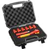NEO TOOLS Set Chiavi A Bussola 1000V | Set 8 Pezzi, Acciaio CV, Chiavi A Bussola Esagonali 10-19 mm, Cricchetto, Prolunga | Per L'elettricista, In Valigia
