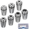 QUARKZMAN 7 Pezzi Mandrino A Molle ER11 1mm-7mm Acciaio A Molle 65Mn Collet Di Precisione Per Router Utensile Tornio Fresatura CNC