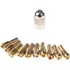 WOWOWO 10 Pezzi di Punte in Ottone per mandrino per Trapano per utensile Rotante da 0,5-3,2 mm con Gambo da 4,3 mm