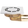 TEA 370-T65B-4006 Piletta Pavimento Quadra Ottone con griglia Classica 40mm, Multicolore