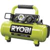 Ryobi R18AC-0 Compressore ad Aria 18V ONE+, Tanica 4L, Ideale per Gonfiare Pneumatici Auto e per l'Utilizzo di Chiodatrici e Graffatrici Pneumatiche, Senza Batteria