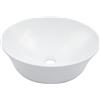 vidaXL Lavandino con Foro di Scarico Rotondo Moderno Elegante Lavello Lavabo Arredo Bagno Sanitari 41x12,5 cm in Ceramica Bianco