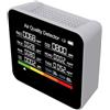 ChicBosomn Monitor della qualità dell'aria 9-in-1 Misuratori di qualità dell'aria interna Rilevatore di inquinanti atmosferici Rilevatore di anidride carbonica AQI PM2.5 Tester di qualità dell'aria