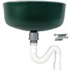 Varile Set di lavelli premium verde per giardino e cantina, incluso tubo di scarico