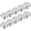 DIYEAH Copertura per Troppopieno Tappo Rotondo Elegante Lavandino in Plastica Argento 10 Pezzi e Portatile per Lavabo Bagno e Cucina