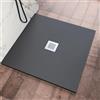 Parama Piatto Doccia 90x90 cm Marmoresina Nero Effetto Pietra Ultraslim Antiscivolo