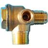 Anawakia Valvola di ritegno del compressore d'aria a 3 porte, in ottone, filettatura esterna, compressore d'aria unidirezionale, valvola di ritegno centrale, raccordi in ottone pneumatico (Female 3/8