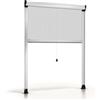TANIASHOP Zanzariera a Rullo per Finestra 100X170cm Bianca con Frizione Profilo Riducibile Verticale Telaio in Alluminio per Tenere Fuori insetti, Mosche e Zanzare