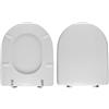 materialcasa Copriwater dedicato per serie Esedra Ideal Standard in resina poliestere colata bianco lucido - coperchio sedile tavoletta per wc - massima qualita' garantita