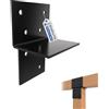 GeZu Impex Connettore a T Legno 91x91mm Verniciata a Polvere Nera T Connector Supporto Muro & Posto per Strutture in Legno