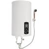 QIERF Boiler per acqua calda 50L/80L/100L/120L, a risparmio energetico, 2000W, verticale, montato a parete, con display LED della temperatura, 25-75°C regolabili (Moderno, litri, 50)