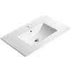 Arreditaly Lavabo Da Incasso Rettangolare Lavandino Bagno In Ceramica Design Moderno Elegante Per Top Bagno 101 x 46 Cm Bianco