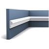 Orac Decor Orac Cornice Parete P8030 200 cm x 4,1 cm x 1,7 cm Poliuretano espanso rigido primerizzato