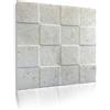 Eurodeco Pannelli in polistirene con finitura bianco cemento - Rivestimento per soffitto e parete 50x50 cm - Leggeri, flessibili e facili da montare - Pannelli decorativi moderni per interni 40 pezzi (12027)