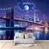 Buohwiwe 3D Fotomurale Murales New York Carta da parati panoramica 430x300 cm New York Fotomurali Tessuto Non Tessuto Decorazione Parete Poster Camere da Letto Soggiorno Pareti Murale q1809