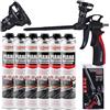 Schmith - Kit di 6 Schiume Poliuretaniche a Indurimento Rapido con Pistola a Valvola e Sistema PTFE per Montaggio, Sigillatura e Isolamento Acustico, Bassa Espansione - 6x750ml