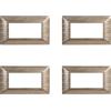 ZOREI 4 Pezzi Placche Compatibile Con Bticino Matix, Placche in Plastica Effetto Satinato (4 Posti/Moduli,Oro Satinato)
