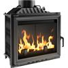 KRATKI ANTEK Camino a legna in ghisa 10kW Ø 150 - stufa a legna Classe energetica A - ECODESIGN, Efficienza termica 76% - Gamma di potenza 4,5-13kW - cestino della cenere & regolazione dell'aria