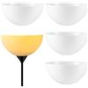 IWOWHERO Paralume Lampada da Terra Set 4 Pezzi in Plastica Bianco a Forma di Ciotola Resistente e Diffusore di Luce per Lampade da Tavolo da Terra in Casa