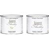 bianco Shabby CHALK PAINT Bianco Antico & FINITURA - Pittura Shabby Chic EXTRA OPACA (500 ml) + Finitura Trasparente Opaco (500 ml)