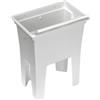 Buystar Lavandino Monoblocco in Resina Bianco 59x40x74h cm - da Esterno, Interno, Vasca, Garage, a Mano, Lavanderia, Lavatoio, Lavapanni, Resistente agli Acidi, Portasapone - Made Italy