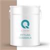 Q-COVER Ceramica, colore 10 L (circa 70 m²), Seppia, colore da parete, lavabile, classe 1, colore opaco, colore da soffitto, resistente all'abrasione, cucina, bagno, scale, ceramica, alta copertura