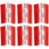 QUARKZMAN 6pz Cerniere in Acrilico, 45x34mm Cerniera Trasparente Autoadesiva con Cerniere Piano Continue Albero in Acciaio Inossidabile per Armadio Cassetto Espositore