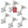 SOTECH Cerniere per vasi SOTECH SMOOTH 6 pezzi SOFT-CLOSE battuta interna 105° T45 con piastre di montaggio, coperchi, viti e KLIP a montaggio rapido, testato con 50.000 cicli