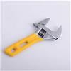 SENRISE Chiave inglese regolabile, leggera, compatta, con impugnatura morbida, bocca larga, ganascia larga, capacità ganascia larga 24 mm, gialla corta (115 mm)